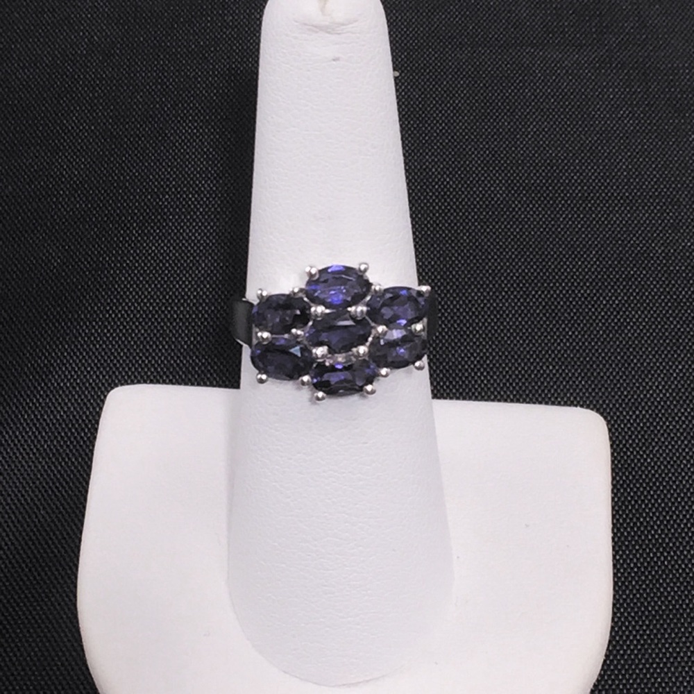 Iolite ring, sterling silver